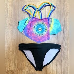 Wonder Nation Colorful Mandala Bikini Set Size 7/8